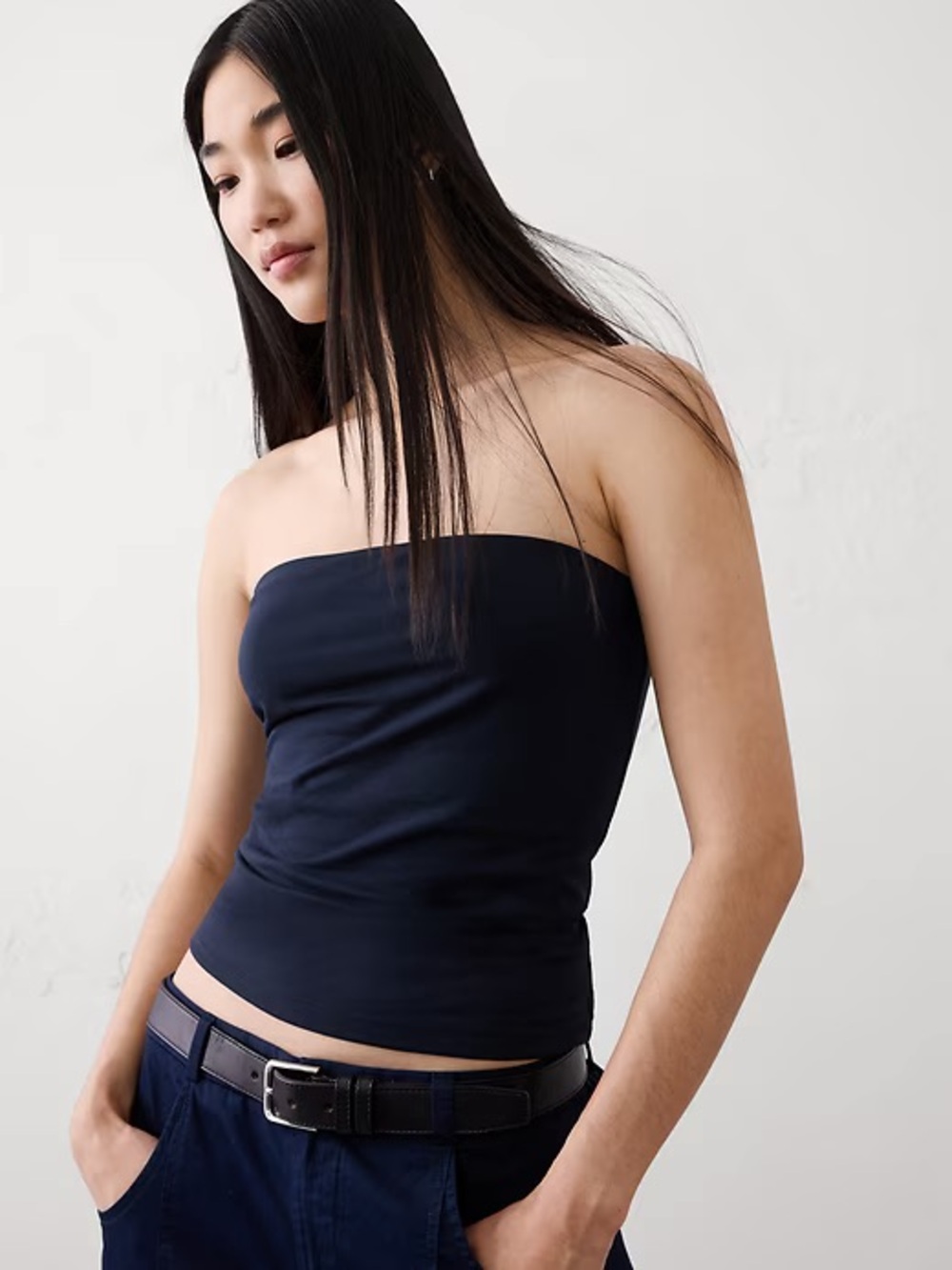 Banana Republic Black Strapless Tank Top